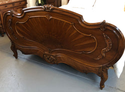 French Louis XIV th Style Walnut Carved Bed | Antique & Vintage | Moonee Ponds Antiques | Australia Wide Delivery