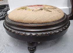 Lovely Edwardian Tapestry Foot Stool | Antique & Vintage | Moonee Ponds Antiques | Australia Wide Delivery