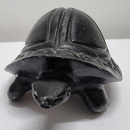 Vintage Hand Carved Zimbabwe Hard Stone Turtle