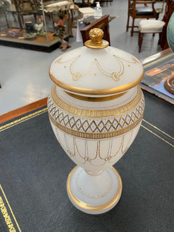 Classical Victorian Milk Glass & Gilt Decorated Urn-Vase | Antique & Vintage | Moonee Ponds Antiques | Australia Wide Delivery