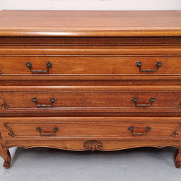 Vintage French Louis XV Style Three Drawer Chest