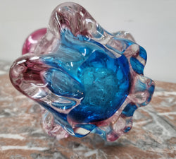 Vintage “Murano” Hand Made Blue and Cranberry Glass Vase | Antique & Vintage | Moonee Ponds Antiques | Australia Wide Delivery