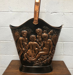 Very Decorative French Copper Cupid Decorated Umbrella-Stick Stand | Antique & Vintage | Moonee Ponds Antiques | Australia Wide Delivery