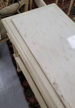 Painted French Louis XVI Style Marble Top Console Table | Antique & Vintage | Moonee Ponds Antiques | Australia Wide Delivery