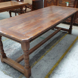 Antique French Oak Dining Table