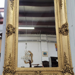 Stunning Antique Carved Gilt Wood Framed Mirror