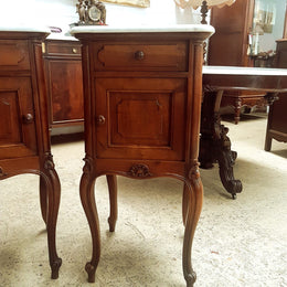 Pair of French Walnut Bedside Cabinets-3
