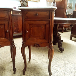 Pair of French Walnut Bedside Cabinets-3 | Antique & Vintage | Moonee Ponds Antiques | Australia Wide Delivery