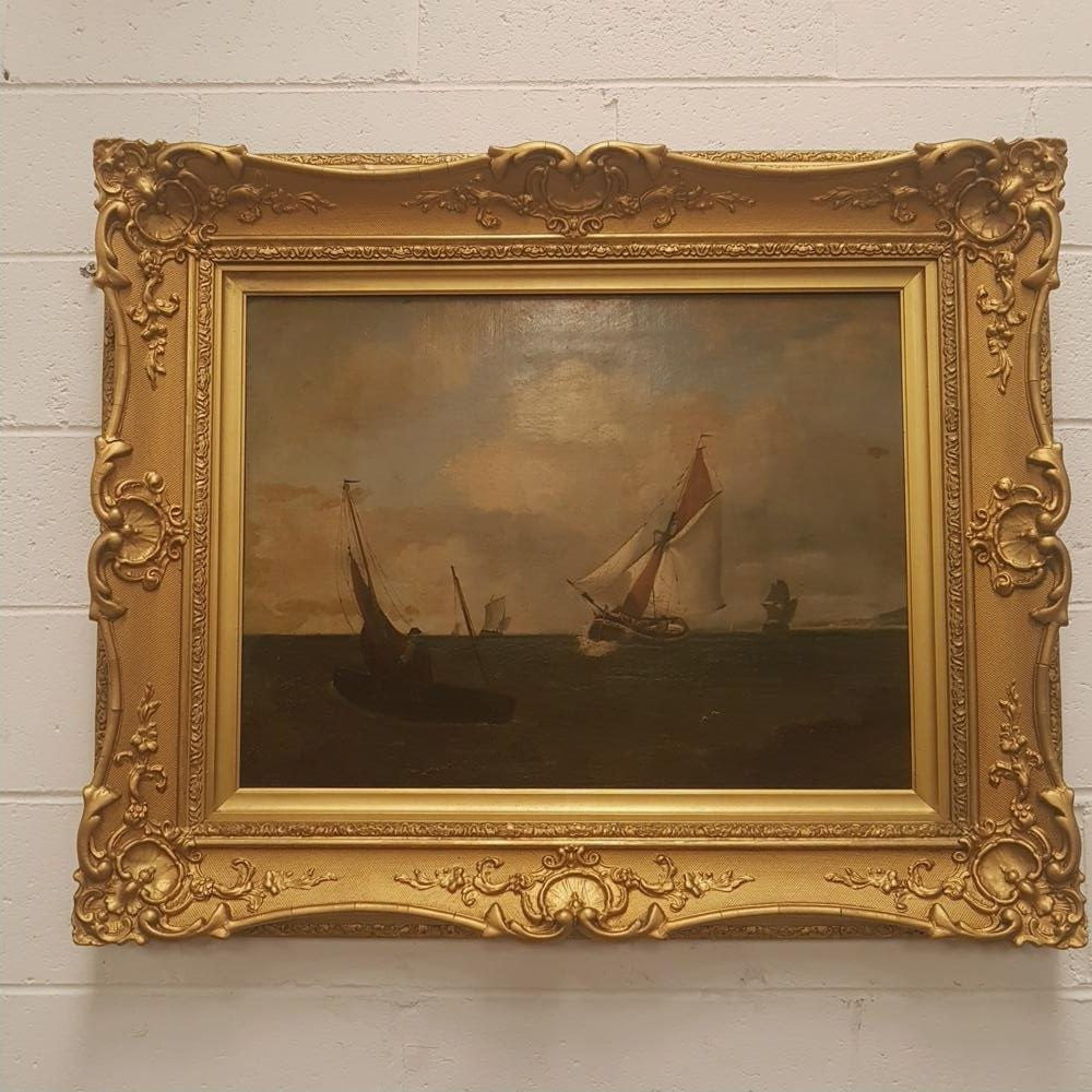 French Antique Oil Painting