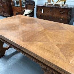 French Oak Spanish Style Extension Table