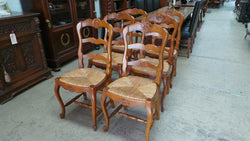 Set of Six French Fruit wood Ladder Back Chairs | Antique & Vintage | Moonee Ponds Antiques | Australia Wide Delivery
