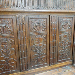French Oak Hall Seat