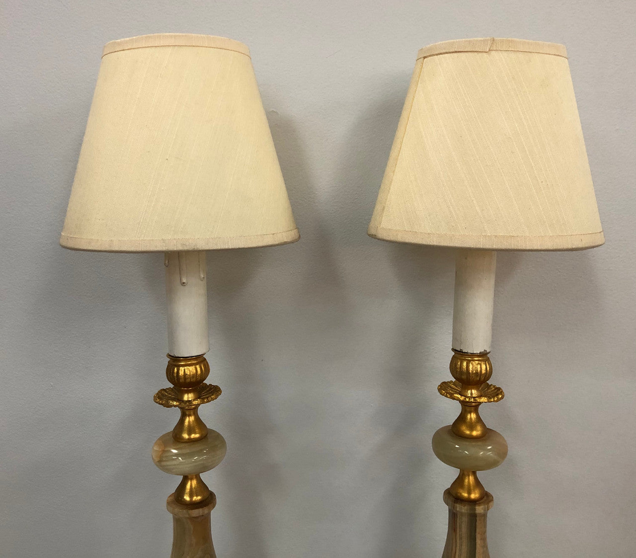 Pair of Vintage Onyx and Marble lamp bases