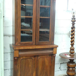 Australian Black Wood Arts And Crafts Bookcase