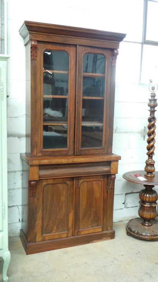 Australian Black Wood Arts And Crafts Bookcase