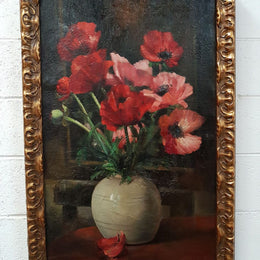 French Framed Oil Painting On Canvas