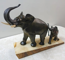 Irenee Rochard Bronze Animal Sculpture On Marble Base | Antique & Vintage | Moonee Ponds Antiques | Australia Wide Delivery