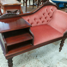 Vintage Telephone Seat and Table