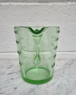 Vintage Green Depression Glass Measuring Jug | Antique & Vintage | Moonee Ponds Antiques | Australia Wide Delivery