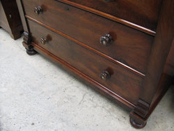 Victorian Flame Mahogany Chest of Drawers | Antique & Vintage | Moonee Ponds Antiques | Australia Wide Delivery