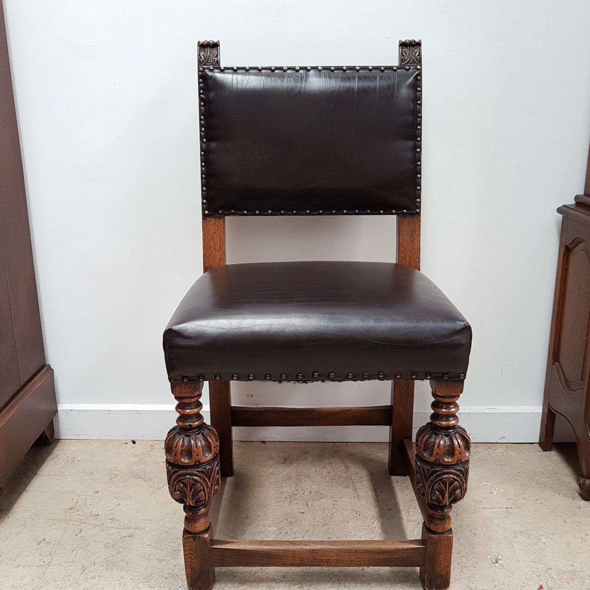 Set Of Ten Tudor Style Dining Chairs