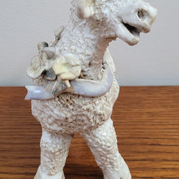 Hand Made Glazed Terra Cotta Sheep signed “Giel”. In good condition.