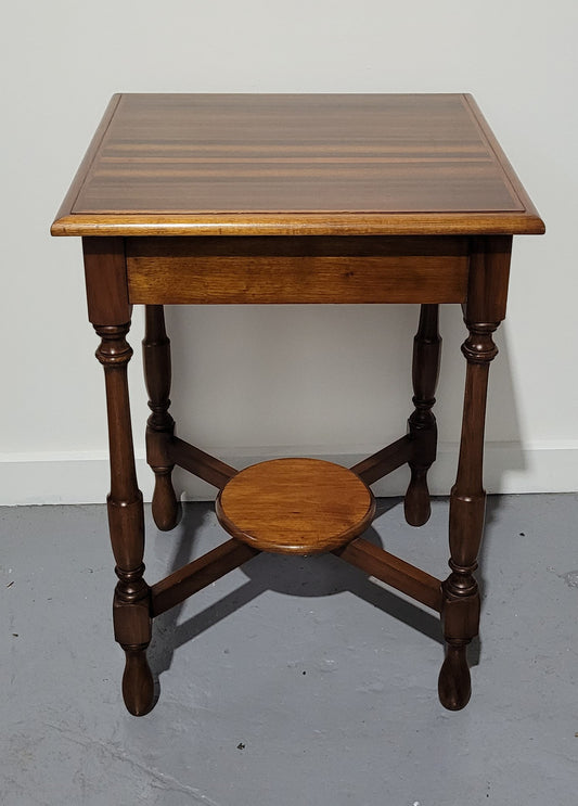 Beautiful art deco walnut occasional table. In good original detailed condition.
