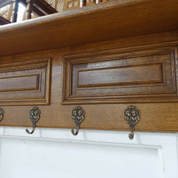 French Oak Wall Mounted Coat Rack