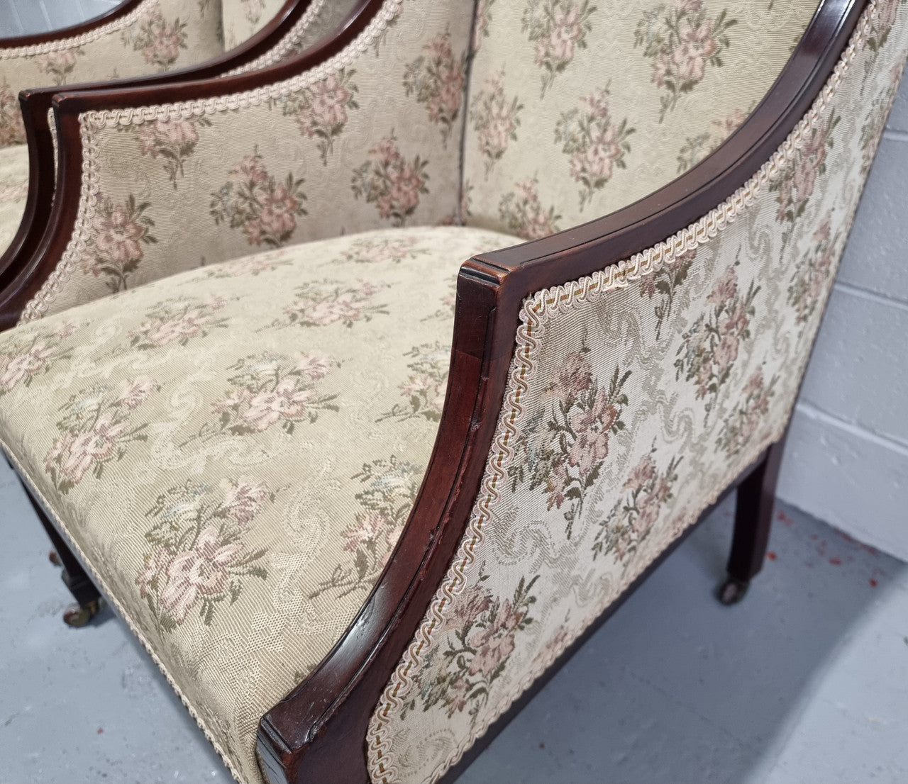 "A" Pair of Regency Style Wing Back Armchairs | Antique & Vintage | Moonee Ponds Antiques | Australia Wide Delivery