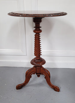 Rare Early Victorian Irish Burr Walnut Wine Table | Antique & Vintage | Moonee Ponds Antiques | Australia Wide Delivery