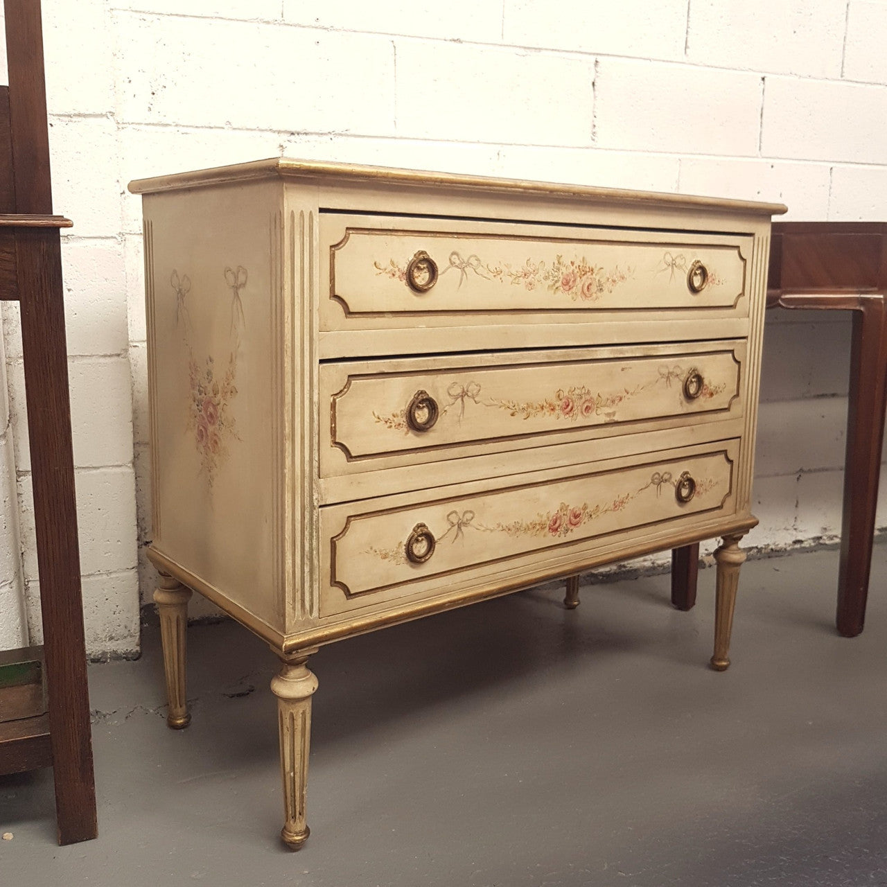 Stunning French Hand Painted Commode | Antique & Vintage | Moonee Ponds Antiques | Australia Wide Delivery