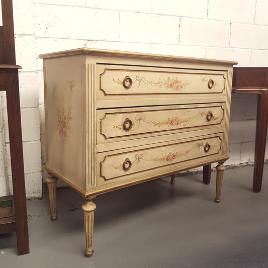 Stunning French Hand Painted Commode