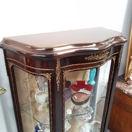 French Louis XV Style Mahogany Vitrine