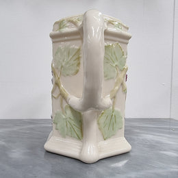 Belleek brown stamp (1980 – 1993) jug with ivy decoration, branch handle and Bacchus spout. It is in good original condition, please view photos as they help form part of the description.