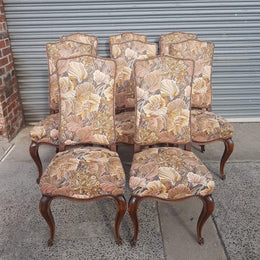 Set of Eight French Louis XV style Dining Chairs