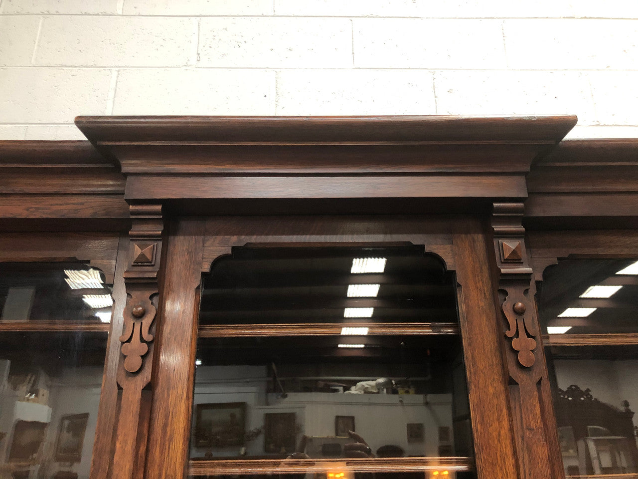 Amazing Six Door Oak English Bookcase | Antique & Vintage | Moonee Ponds Antiques | Australia Wide Delivery