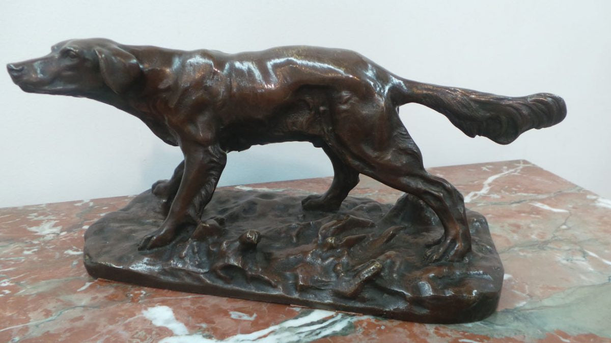 An Antique Classical French Bronze Of A Red Setter | Antique & Vintage | Moonee Ponds Antiques | Australia Wide Delivery