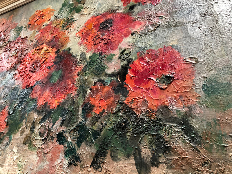 Lovely Floral Oil Painting On Canvas