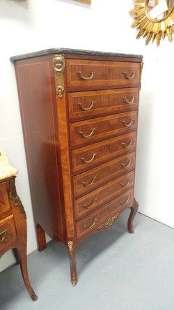 Inlaid French Seven Drawer Semainier | Antique & Vintage | Moonee Ponds Antiques | Australia Wide Delivery