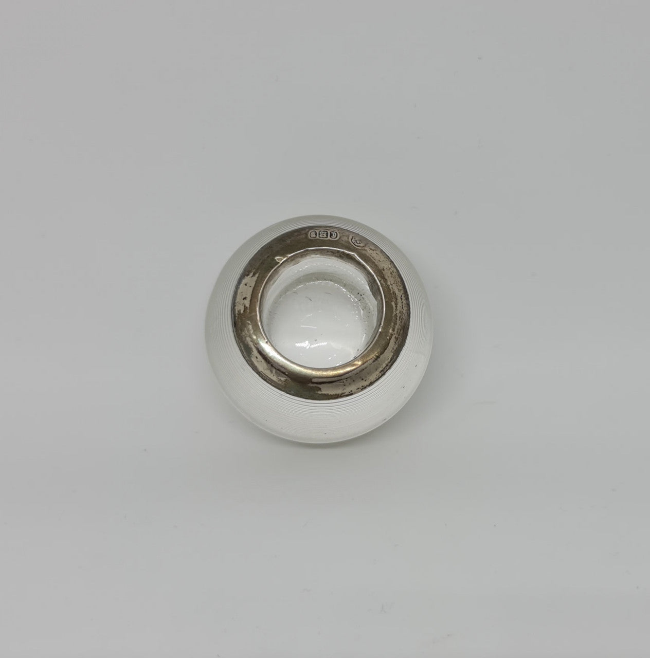 Art Deco Silver & Frosted Glass Toothpick Holder