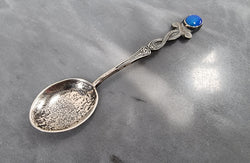 "Prouds" Australian Silver Arts & Crafts Opal Spoon | Antique & Vintage | Moonee Ponds Antiques | Australia Wide Delivery