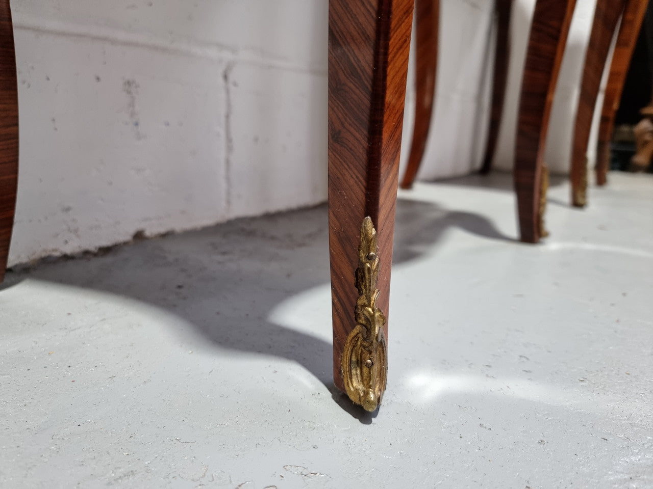 Pair of French Commode Style Marquetry Inlaid Marble Top Kingwood Bedsides | Antique & Vintage | Moonee Ponds Antiques | Australia Wide Delivery