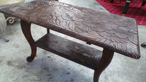 Japanese Hand Carved Coffee Table