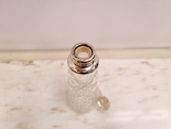 Tall Hallmarked Silver Top Cut Crystal Scent Bottle | Antique & Vintage | Moonee Ponds Antiques | Australia Wide Delivery
