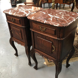 Fabulous Pair of French Louis XV Style Bedsides