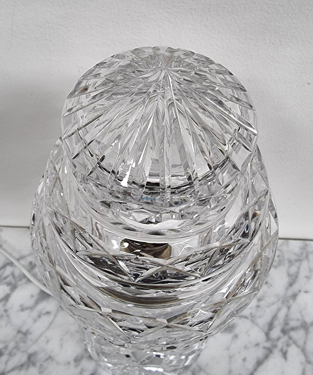 Beautiful Cut Crystal Decorative Table Lamp | Antique & Vintage | Moonee Ponds Antiques | Australia Wide Delivery
