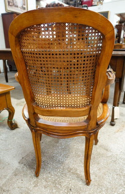 Pair French Louis XV Style Walnut and Cane Fauteuils | Antique & Vintage | Moonee Ponds Antiques | Australia Wide Delivery