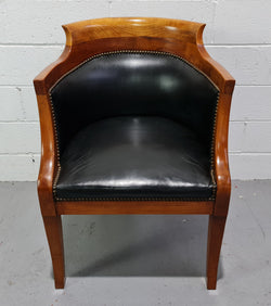 Antique Empire Style Walnut & Leather Office Desk Chair | Antique & Vintage | Moonee Ponds Antiques | Australia Wide Delivery