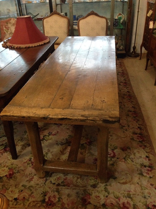 Antique French Fruitwood Farmhouse Table