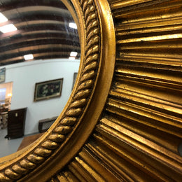 Belgium Gilt Star Burst Convex Mirror